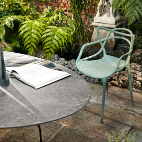 Glossy Oval Outdoor Table